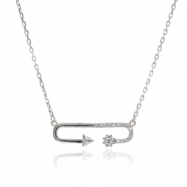 Elegant Safety Pin Necklace