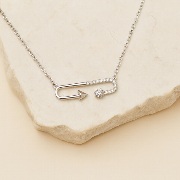 Elegant Safety Pin Necklace