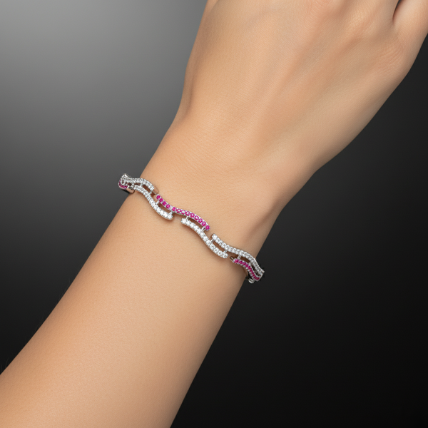 Pink Wave Bracelet