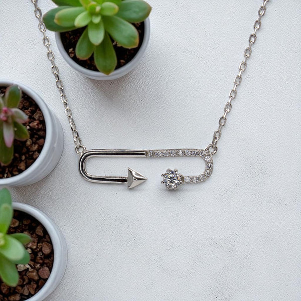 Elegant Safety Pin Necklace