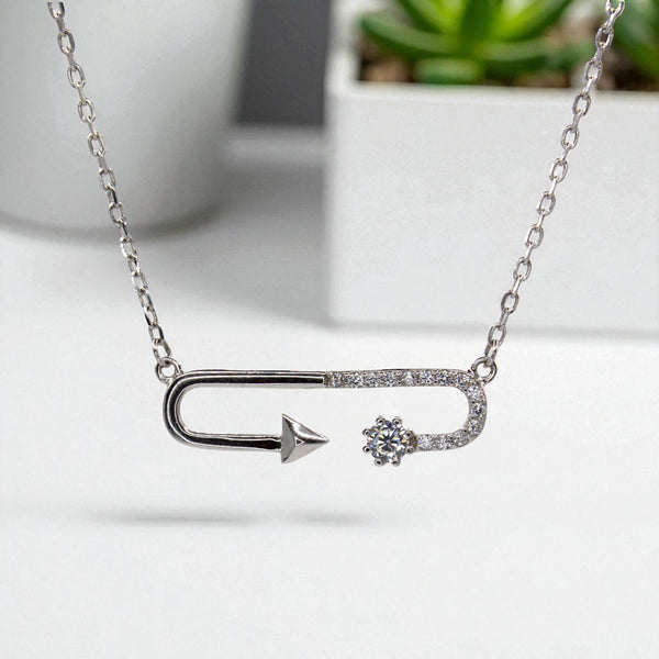 Elegant Safety Pin Necklace