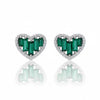 Emerald Heart Studs