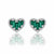 Emerald Heart Studs