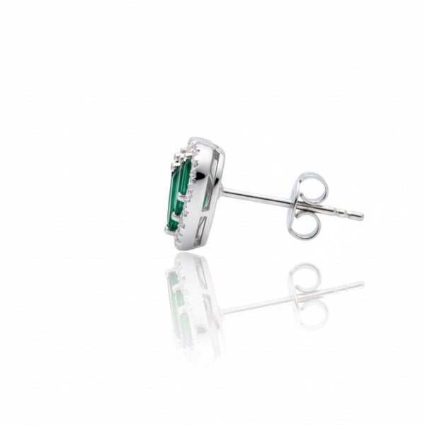 Emerald Heart Studs